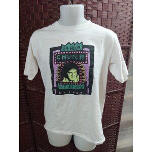 Vintage 90s Church Of Elvis T Shirt Single Stitch Large Elvis Presley